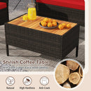 8 Piece Patio Wicker Sofa Set 4 Rattan Chairs and 2 Loveseat with 2 Table by LJGDeals