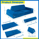 6 Pieces Convertible Kids Sofa Playset with Zipper by DirectDeals