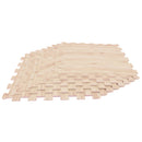 8 Pieces EVA Foam Floor Tiles with Wood Texture