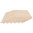 8 Pieces EVA Foam Floor Tiles with Wood Texture by LJGDeals