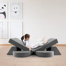 8 Pieces Kids Modular Play Sofa with Detachable Cover for Playroom and Bedroom by DirectDeals