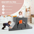 8 Pieces Kids Modular Play Sofa with Detachable Cover for Playroom and Bedroom by DirectDeals