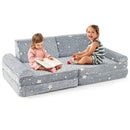 8 Pieces Modular Kids Play Couch Glow in the Dark Toddler Sectional Sofa by LJGDeals
