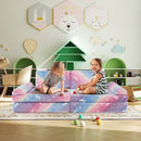 8 Pieces Modular Kids Play Couch Glow in the Dark Toddler Sectional Sofa by LJGDeals