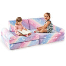 8 Pieces Modular Kids Play Couch Glow in the Dark Toddler Sectional Sofa by LJGDeals