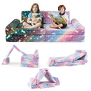 8 Pieces Modular Kids Play Couch Glow in the Dark Toddler Sectional Sofa by LJGDeals