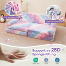 8 Pieces Modular Kids Play Couch Glow in the Dark Toddler Sectional Sofa by LJGDeals