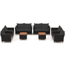 8-Piece Outdoor Conversation Set with Storage Coffee Table