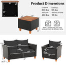 8-Piece Outdoor Conversation Set with Storage Coffee Table