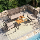 8-Piece Patio Conversation Set with Acacia Wood Coffee Table by DirectDeals