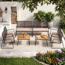 8-Piece Patio Conversation Set with Acacia Wood Coffee Table by DirectDeals