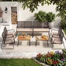 8-Piece Patio Conversation Set with Acacia Wood Coffee Table by LJGDeals