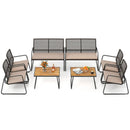 8-Piece Patio Conversation Set with Acacia Wood Coffee Table by DirectDeals