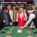79 x 36 Inch 8-Player Foldable Poker Table Top with Carry Bag and Cup Holders by LJGDeals