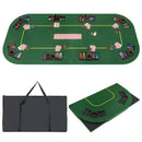 79 x 36 Inch 8-Player Foldable Poker Table Top with Carry Bag and Cup Holders by LJGDeals