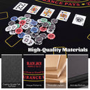 8-Player Foldable Poker Table Top with Cup Holders