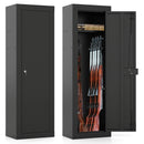 8 Rifle Safe Large Gun Cabinet with Storage Shelf-Black by LJGDeals