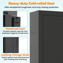 8 Rifle Safe Large Gun Cabinet with Storage Shelf-Black by LJGDeals