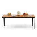 79 Inch Acacia Wood Outdoor Dining Table for 8 with 1.9 Inch Umbrella Hole by LJGDeals