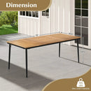 79 Inch Acacia Wood Outdoor Dining Table for 8 with 1.9 Inch Umbrella Hole by LJGDeals