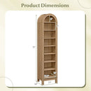 8-Tier Modern Arch Bookshelf with 3 Adjustable Shelves by LJGDeals