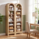 8-Tier Modern Arch Bookshelf with 3 Adjustable Shelves by LJGDeals