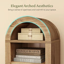 8-Tier Modern Arch Bookshelf with 3 Adjustable Shelves by LJGDeals