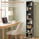 8-Tier Narrow Bookshelf with Adjustable Shelves by LJGDeals