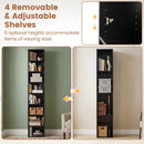 8-Tier Narrow Bookshelf with Adjustable Shelves by LJGDeals