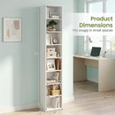 8-Tier Narrow Bookshelf with Adjustable Shelves by LJGDeals