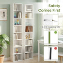 8-Tier Narrow Bookshelf with Adjustable Shelves by LJGDeals