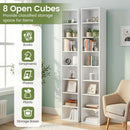 8-Tier Narrow Bookshelf with Adjustable Shelves by LJGDeals