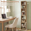 8-Tier Narrow Bookshelf with Adjustable Shelves by LJGDeals
