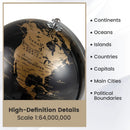 8" World Globe Modern Decorative Tabletop Earth Globe by LJGDeals