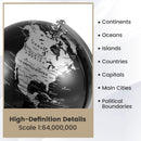 8" World Globe Modern Decorative Tabletop Earth Globe by LJGDeals