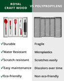 Utensil Drawer Organizer, White (5 Slots)
