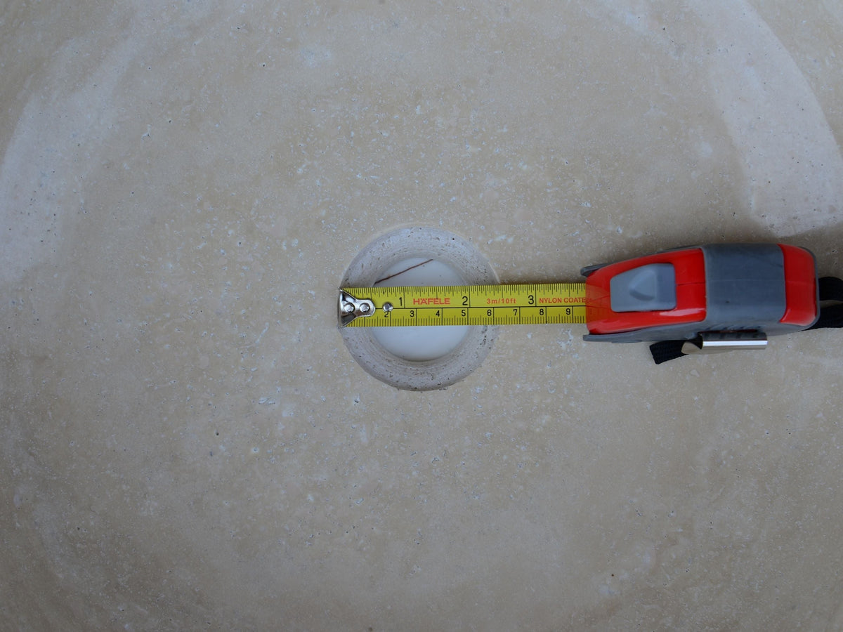 Light Travertine Handcrafted Vessel Sink - Authentic Hand Polished Natural Stone, photo 9 of 10