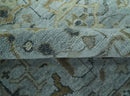 Blue and Beige Hand Knotted Traditional Oriental Oushak 8x10 wool area Rug by The Rug Decor