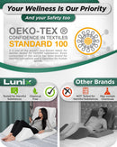 LX5 4-Piece Support for Shoulder & Upper Body Rest, Orthopedic Bed Wedge Pillow Set, Pebble White