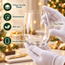 European Style Unbreakable Elegant Acrylic Stemless Wine Glasses 15 oz | Set of 6