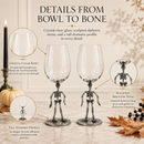 Stemmed Skeleton Wine Glass Set of 2