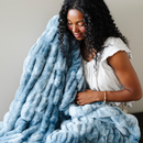 DOUBLE RUCHED FAUX FUR XL THROW BLANKETS by Saranoni