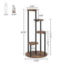 4-Tier Plant Stand, Multiple Potted Plants Holder Corner Flower Shelf