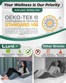 LX5 4-Piece Support for Shoulder & Upper Body Rest, Orthopedic Bed Wedge Pillow Set, Stone Navy