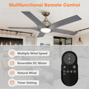 56" Genoa Farmhouse DC Motor Downrod Mount Reversible Ceiling Fan with Lighting and Remote Control