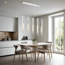 5 Lights - Hanging crystal light fixture for lobby, staircase, loft, stairwell