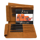 Premium Ebony Wood 7" Crochet Hooks Set with Carrying Case | 13 Crochet Hooks Size US E - P