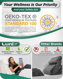 LX13 6-Piece Post-Surgery Recovery System, Orthopedic Bed Wedge Pillow Set, Pebble White