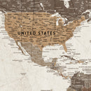 Personalized Push Pin World Map Canvas Print Custom Family
