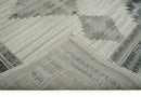 Natural Wool Hand Knotted Ivory and Gray Traditional Multi size wool Area Rug, Kids, Living Room and Bedroom Rug